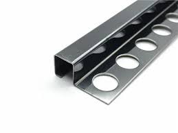 Stainless Steel Square Tile Trim (Gloss Black/ Matte Black)